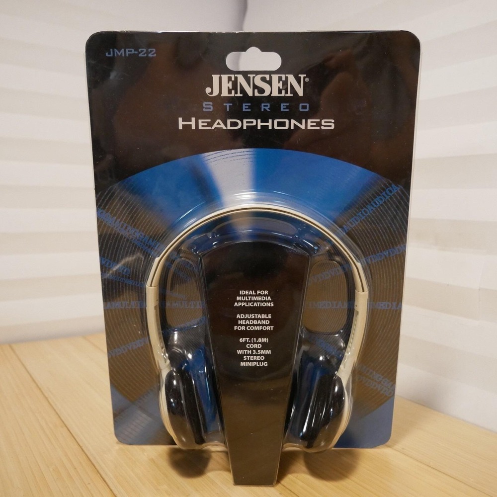 NOS Vintage Jensen Stereo Headphones 1999 Sealed Wired‎ 3.5mm Mini Plug